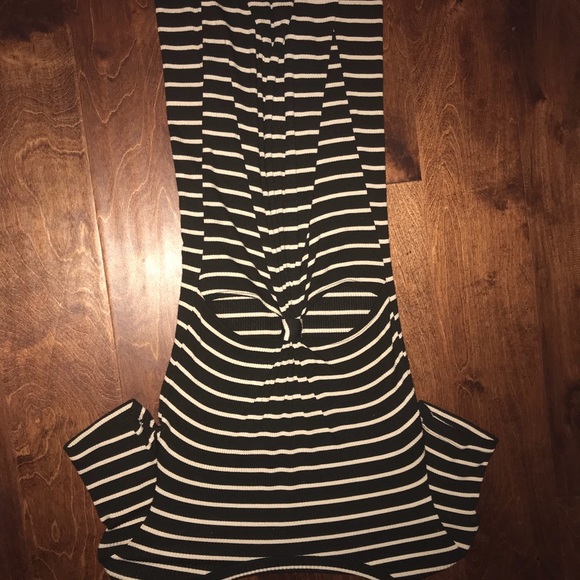 black and cream body con dress - Picture 1 of 3
